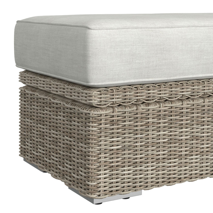 Carmona 6PC Conversion Set in Natural and Olefin Beige with Ottoman - Faith Furniture (Manhattan, KS)