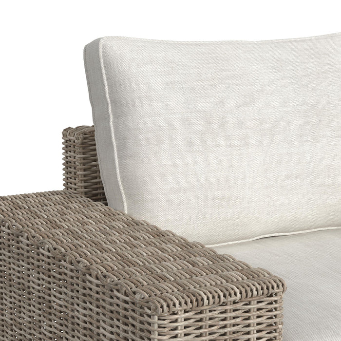 Carmona Swivel Chair - Natural and Olefin Beige - Faith Furniture (Manhattan, KS)