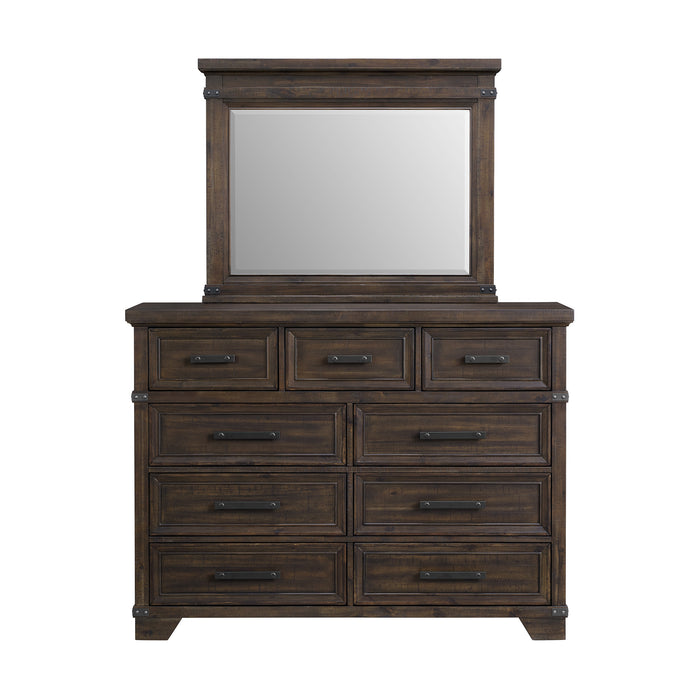 Colorado City Dresser and Mirror Set in Charcoal