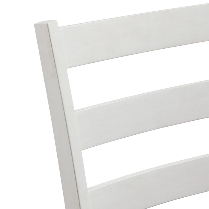 Martin 3 pc Drop Leaf Dining Set (Dark Brown Top - White Base) - Faith Furniture (Manhattan, KS)