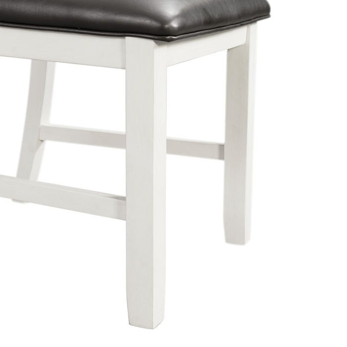 Martin 3 pc Drop Leaf Dining Set (Dark Brown Top - White Base) - Faith Furniture (Manhattan, KS)