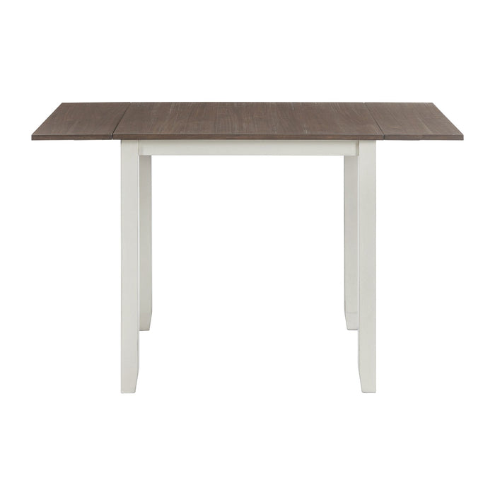 Martin 3 pc Drop Leaf Dining Set (Dark Brown Top - White Base) - Faith Furniture (Manhattan, KS)