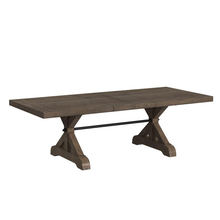 Yellowstone Dining Table with 2x12" Leaves in Medium Brown