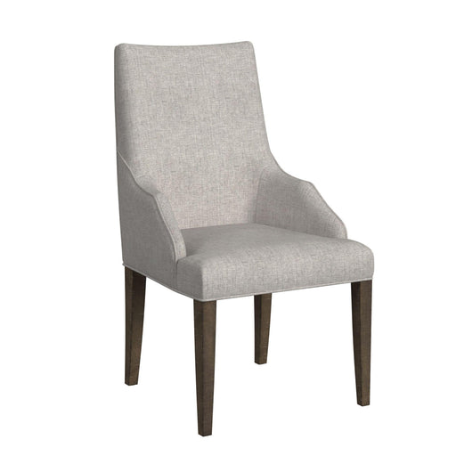 Yellowstone Dining Host Chair with Grey Fabric in Medium Brown (2 Per Carton) - Faith Furniture (Manhattan, KS)