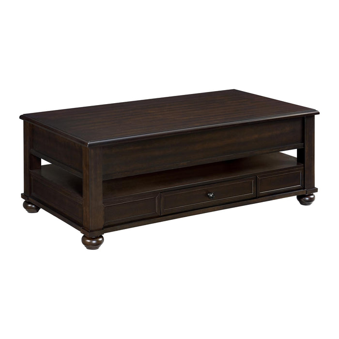 Wagner Rectangular Lift-Top Coffee Table w/ Casters in Cherry
