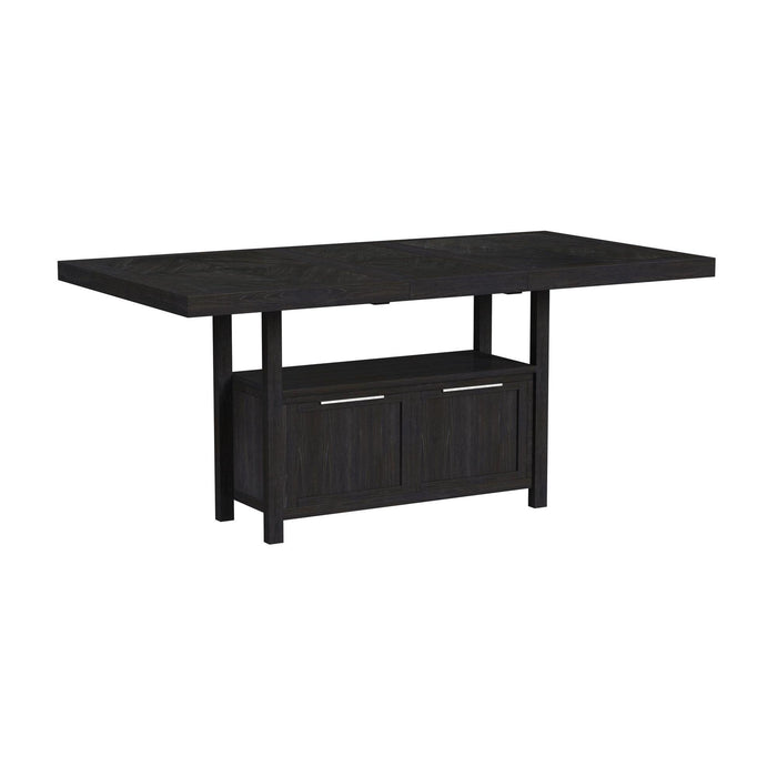 Transcend Counter Table with 20" Leaf in Charcoal
