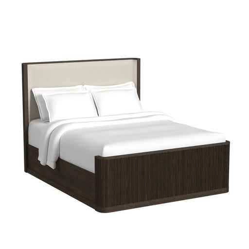 Sylvie UPH Bedroom Set with White Fabric - Faith Furniture (Manhattan, KS)