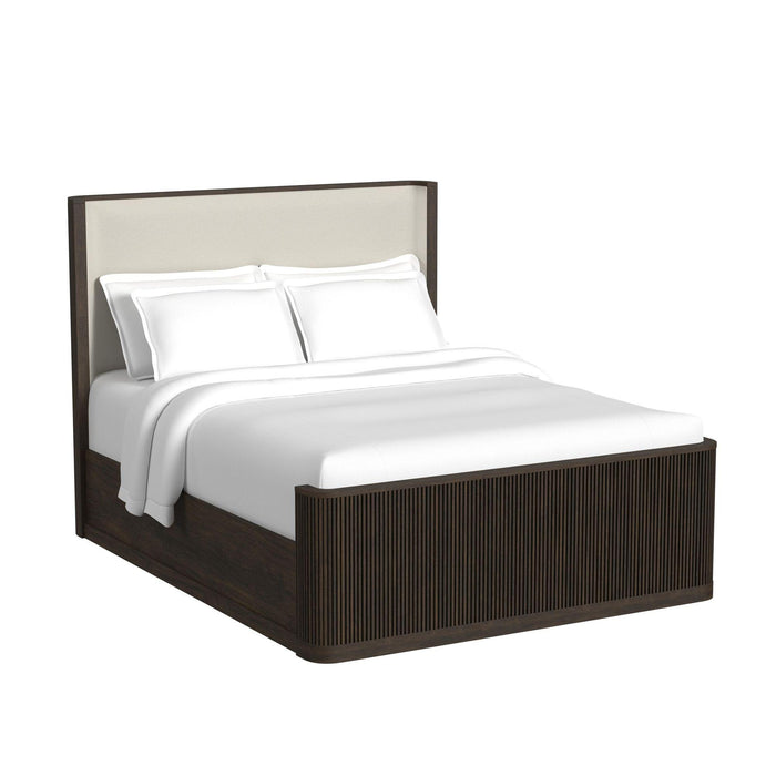 Sylvie UPH Bed with White Fabric