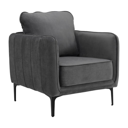 Rae Chair in Lavish 152 Grey Velvet - Faith Furniture (Manhattan, KS)
