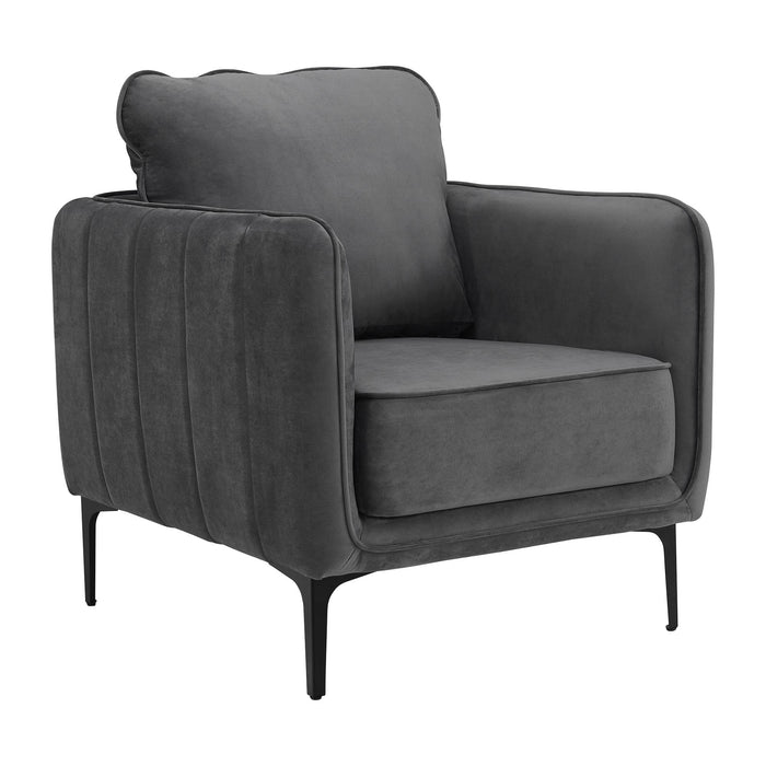Rae Chair in Lavish 152 Grey Velvet - Faith Furniture (Manhattan, KS)