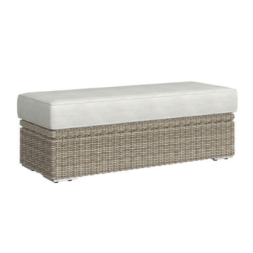 Carmona Ottoman - Natural and Olefin Beige - Faith Furniture (Manhattan, KS)