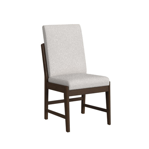 Brisbane Dining Side Chair with Boucle Beige Fabric in Brown (2 Per Carton) - Faith Furniture (Manhattan, KS)