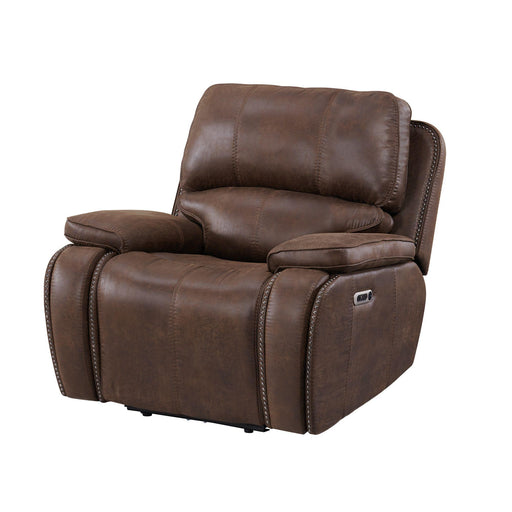 Atlantis Power Motion Recliner with Power Head Recliner in Heritage Brown - Faith Furniture (Manhattan, KS)