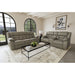 Engage Motion Loveseat with Console in Corral Grey - Faith Furniture (Manhattan, KS)