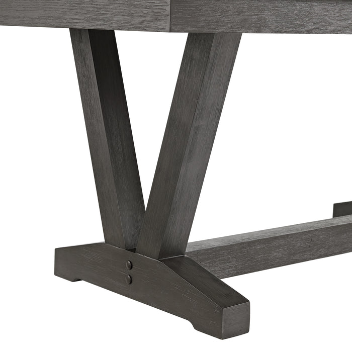 Everdeen Dining Set in Charcoal-Table & Four Chairs