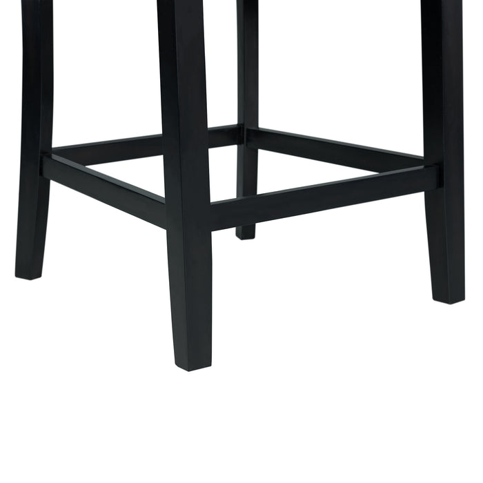 Valentino White 5PC Counter Height Dining Set - Table & Four Grey Chairs - Faith Furniture (Manhattan, KS)