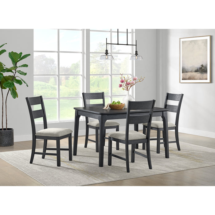Garcia 5PC Dining Set with Table and 4 Chairs in Black - Faith Furniture (Manhattan, KS)