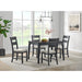 Garcia 5PC Dining Set with Table and 4 Chairs in Black - Faith Furniture (Manhattan, KS)