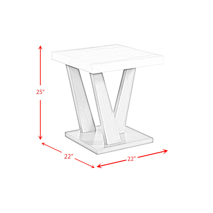 Greta Square End Table in grey