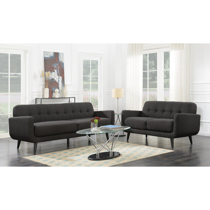 Hadley Sofa & Loveseat Set in Charcoal - Faith Furniture (Manhattan, KS)