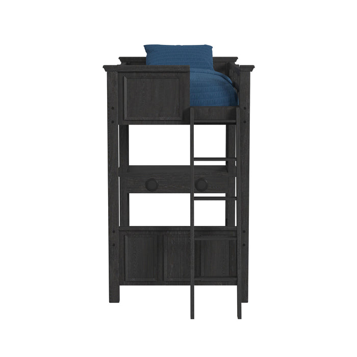 Hampton Kids Loft with Ladder and Desk with Speaker - Faith Furniture (Manhattan, KS)