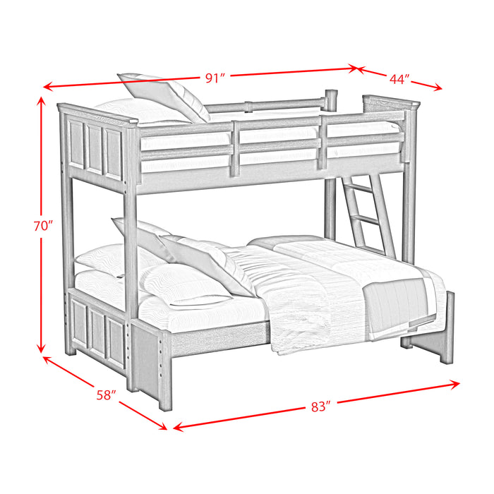 Hampton Kids Over Bunk with Ladder - Faith Furniture (Manhattan, KS)