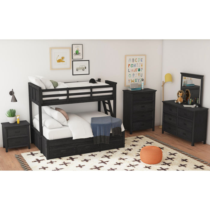 Hampton Kids Over Bunk with Ladder and Trundle Bedroom Set - Faith Furniture (Manhattan, KS)