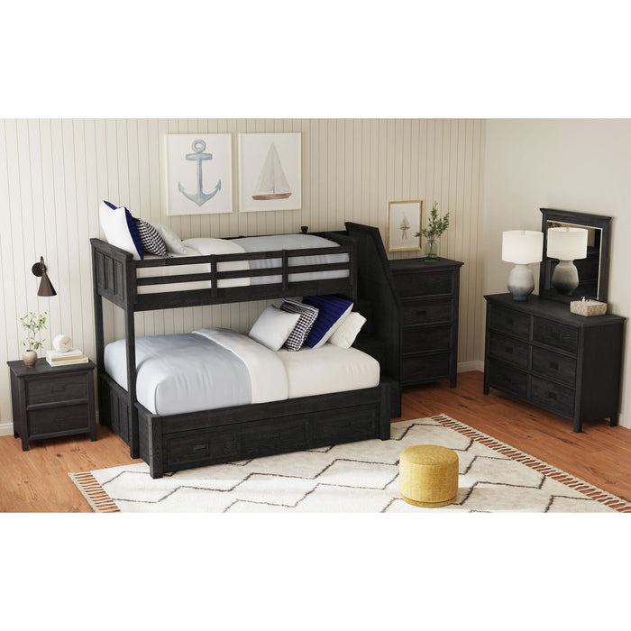 Hampton Kids Over Bunk with Staircase and Trundle Bedroom Set - Faith Furniture (Manhattan, KS)
