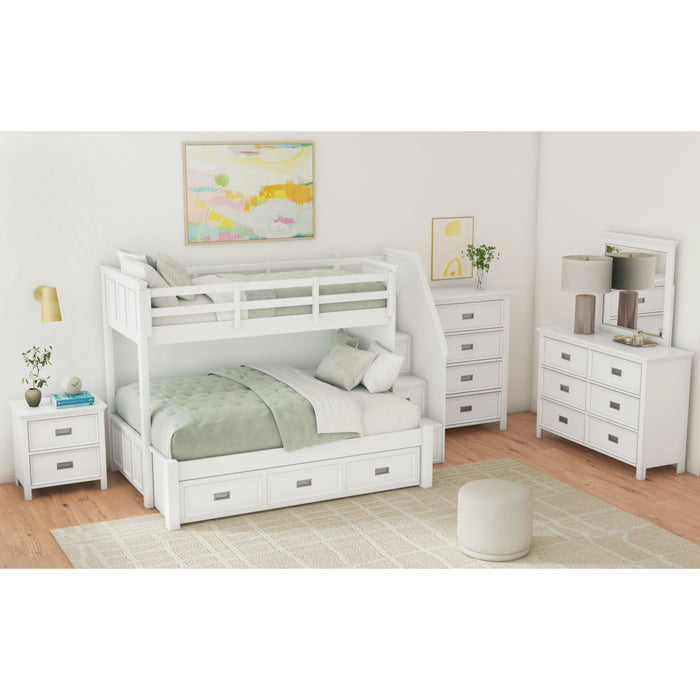 Hampton Kids Over Bunk with Staircase and Trundle - Faith Furniture (Manhattan, KS)