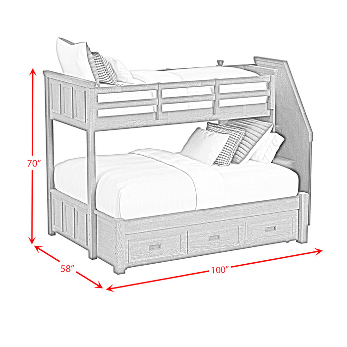 Hampton Kids Over Bunk with Staircase and Trundle Bedroom Set - Faith Furniture (Manhattan, KS)