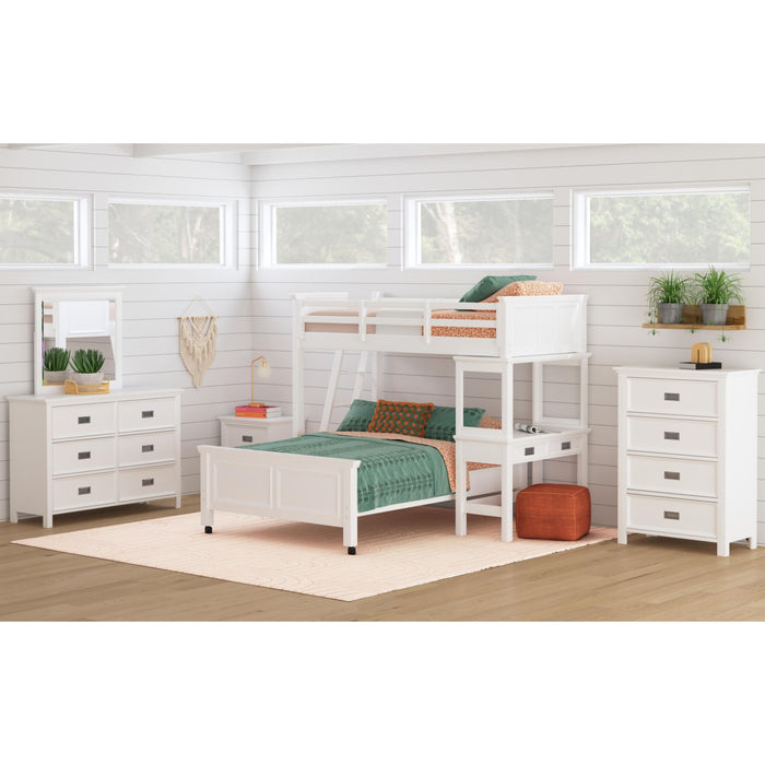 Hampton Kids Over Loft with Ladder and Desk with Speaker Bedroom Set - Faith Furniture (Manhattan, KS)