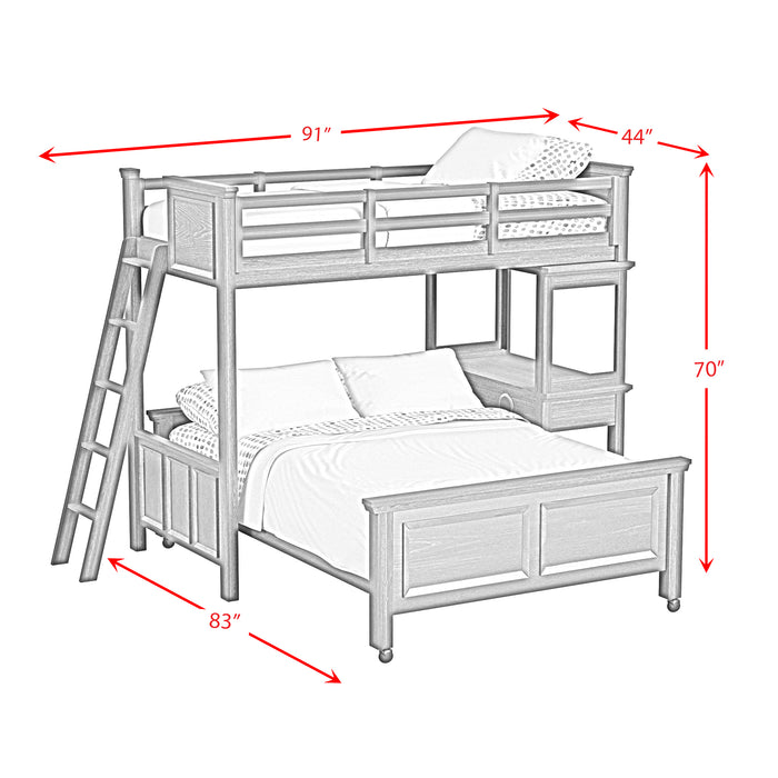 Hampton Kids Over Loft with Ladder and Desk with Speaker Bedroom Set - Faith Furniture (Manhattan, KS)