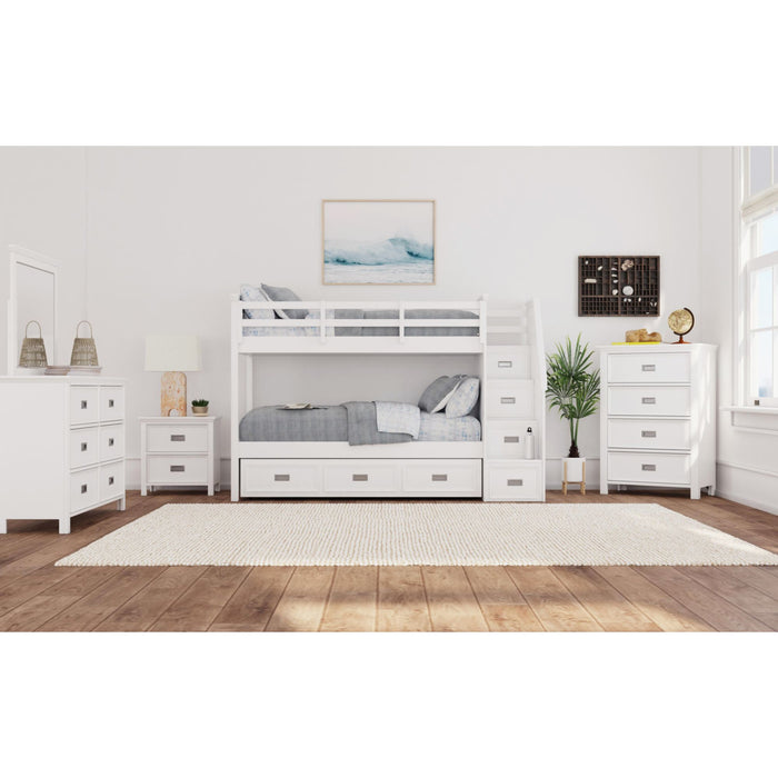 Hampton Kids Over Bunk with Staircase and Trundle - Faith Furniture (Manhattan, KS)