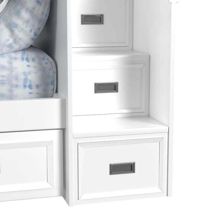 Hampton Kids Over Bunk with Staircase and Trundle Bedroom Set - Faith Furniture (Manhattan, KS)