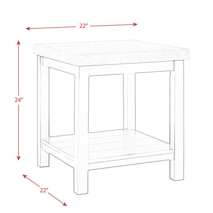 Kansas 3PC Occasional Table Set-Coffee Table, One End Table & One Sofa Table