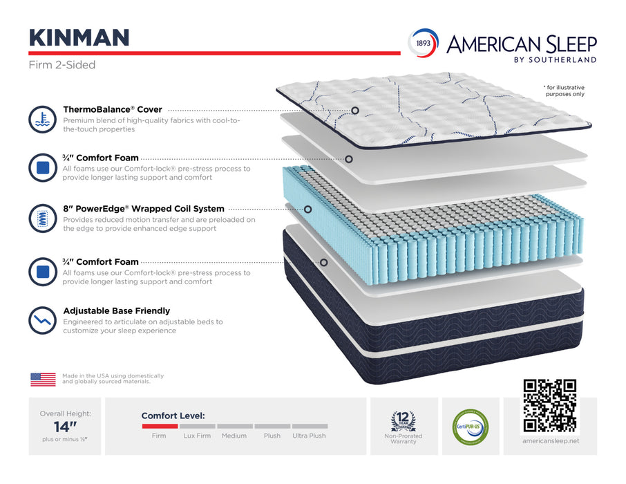 Kinman Firm Mattress - Faith Furniture (Manhattan, KS)