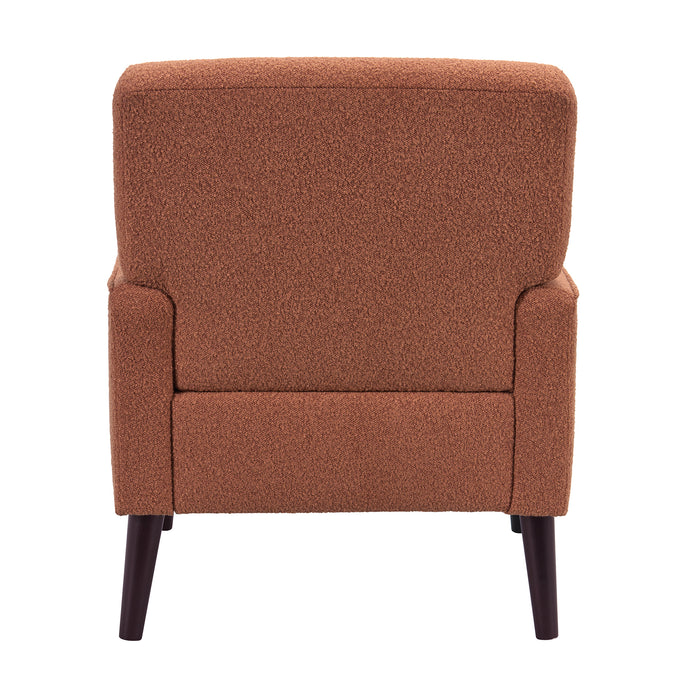Kiwi Chair in 8077 Boucle Orange & Espresso - Faith Furniture (Manhattan, KS)