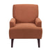 Kiwi Chair in 8077 Boucle Orange & Espresso - Faith Furniture (Manhattan, KS)