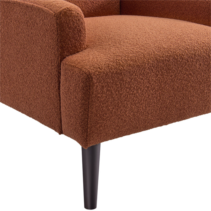 Kiwi Chair in 8077 Boucle Orange & Espresso - Faith Furniture (Manhattan, KS)