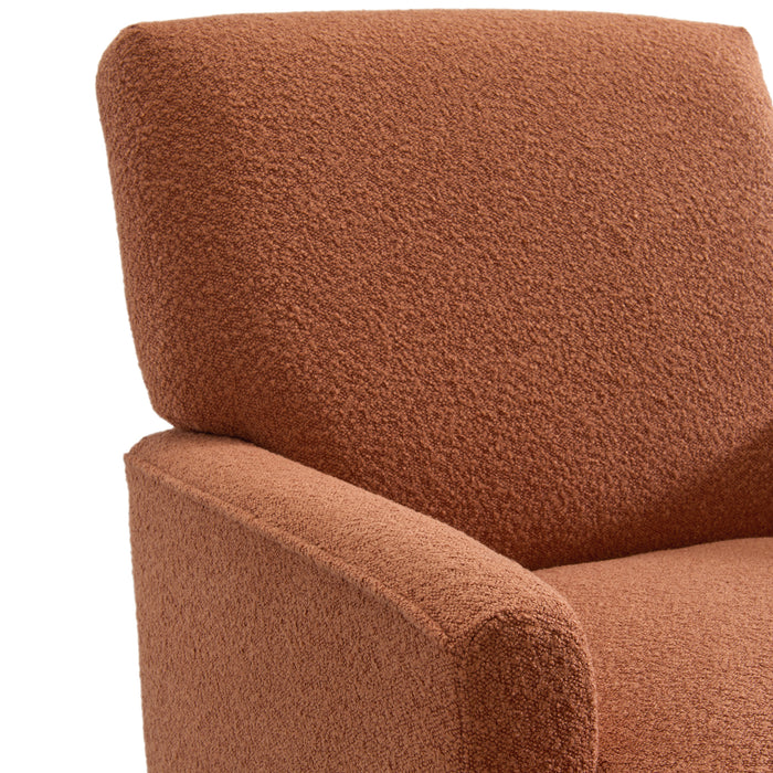 Kiwi Chair in 8077 Boucle Orange & Espresso - Faith Furniture (Manhattan, KS)