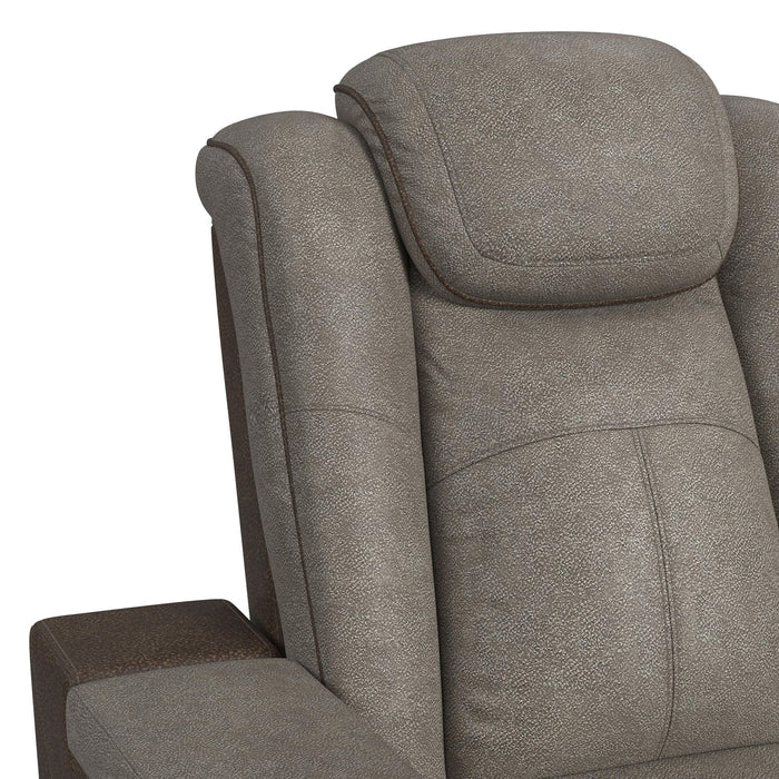 Lantana 3PC Living Room Set in Rocky Grey/Brown-Sofa, Loveseat & Recliner