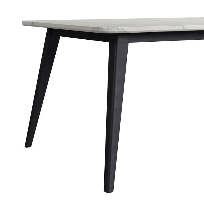 Marlene Standard Height Dining Set in Black-Table and Four Chairs - Faith Furniture (Manhattan, KS)