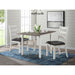 Martin 3 pc Drop Leaf Dining Set (Dark Brown Top - White Base) - Faith Furniture (Manhattan, KS)