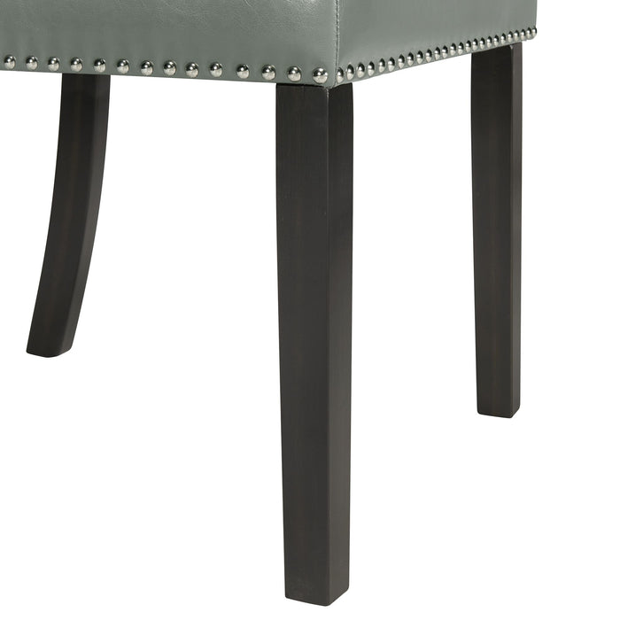 Francesca White Marble Rectangular 5PC Dining Set-Table & Four Grey PU Chairs