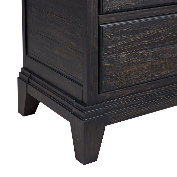 Montrose Storage Bedroom Set in Espresso & Brown