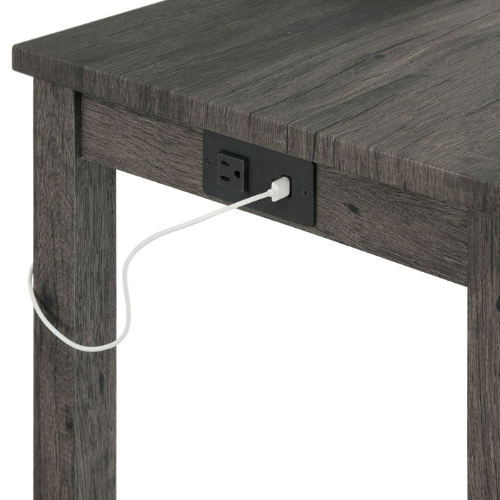 Oak Lawn Charcoal Grey Bar Table Single Pack (Table + 3 Grey Fabric Stools) - Faith Furniture (Manhattan, KS)