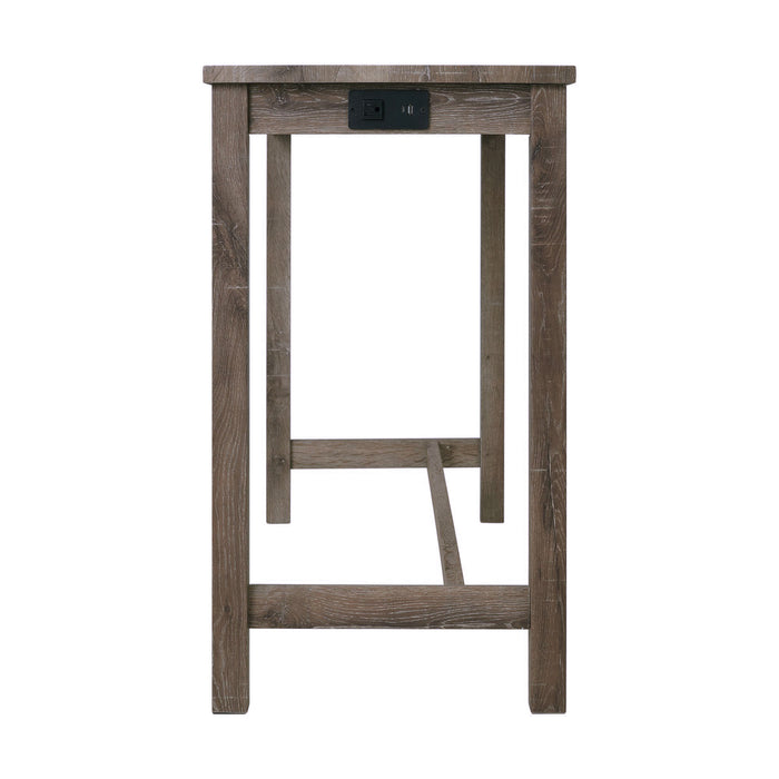 Oak Lawn Grey Bar Table Single Pack (Table + 3 Tan Fabric Stools) - Faith Furniture (Manhattan, KS)