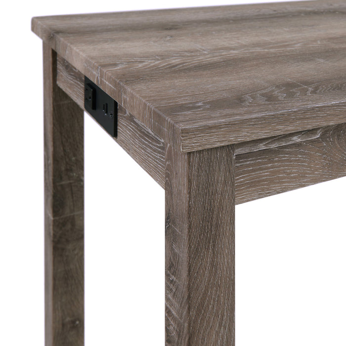 Oak Lawn Grey Bar Table Single Pack (Table + 3 Tan Fabric Stools) - Faith Furniture (Manhattan, KS)