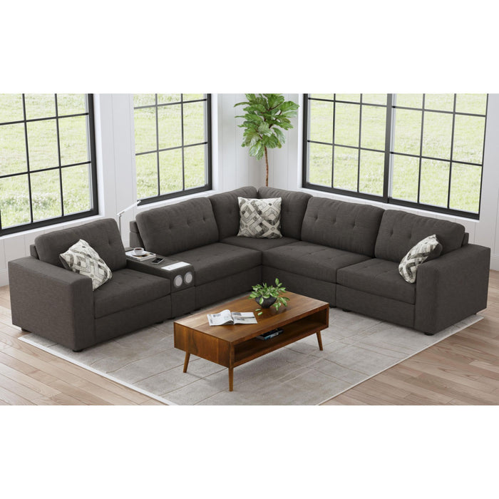 Options One LHF Chair in Palmer Plus Ash with 1 Pillow 20"ÔøΩ - Faith Furniture (Manhattan, KS)