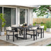Playa Standard Height Dining Set in Dark Grey-Table and Four Chairs - Faith Furniture (Manhattan, KS)